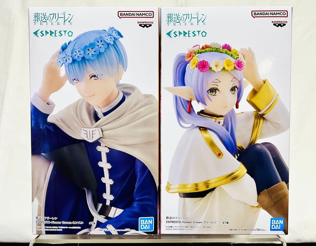 Set of 2 Himmel & Frieren Espresto Flower Crown Figure Banpresto sousou no Japan