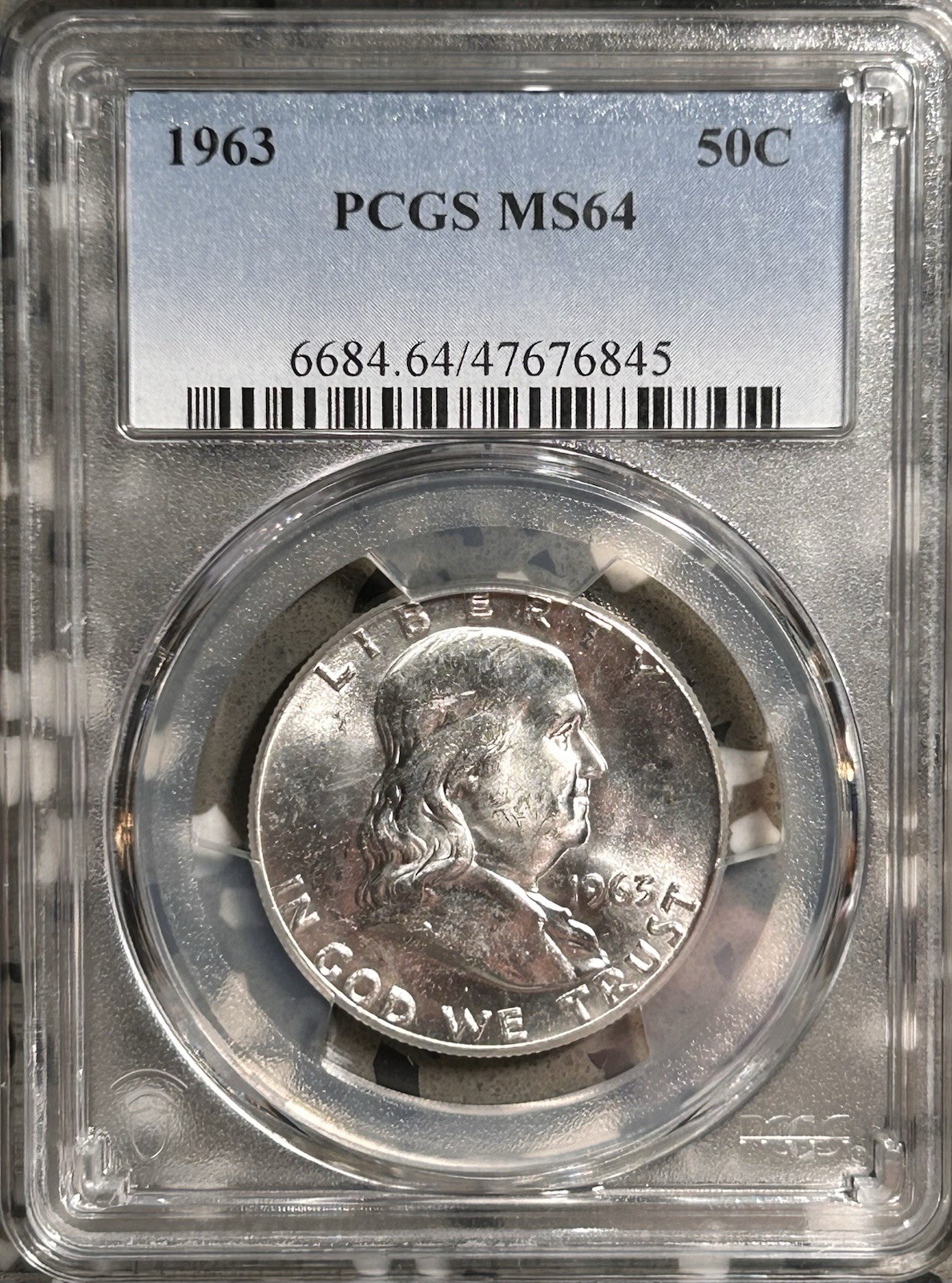 1963 Franklin Half Dollar PCGS MS64