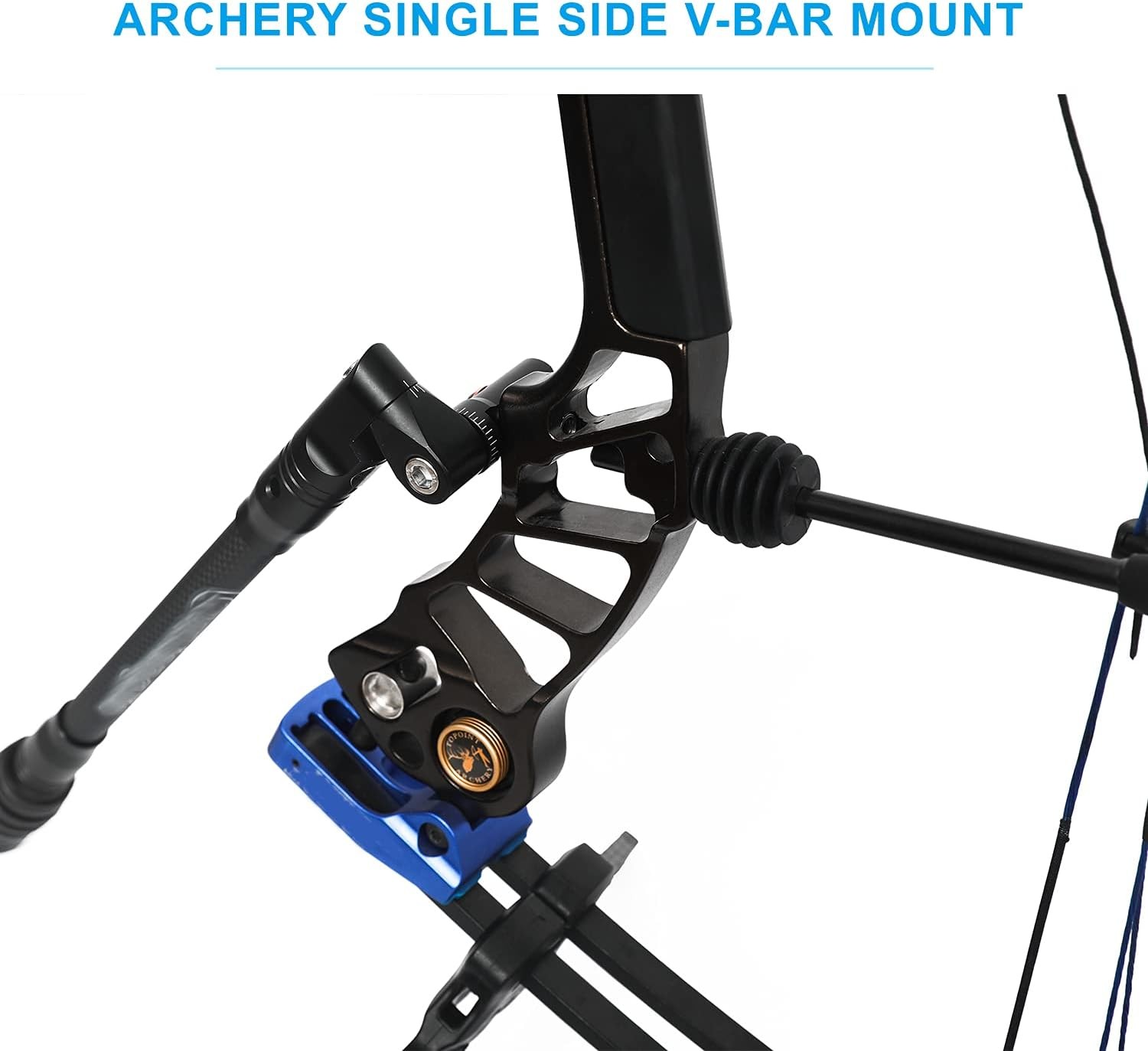 Adjustable V Bar Mount Bow Stabilizer Quick Disconnect Rod for Compound Bow