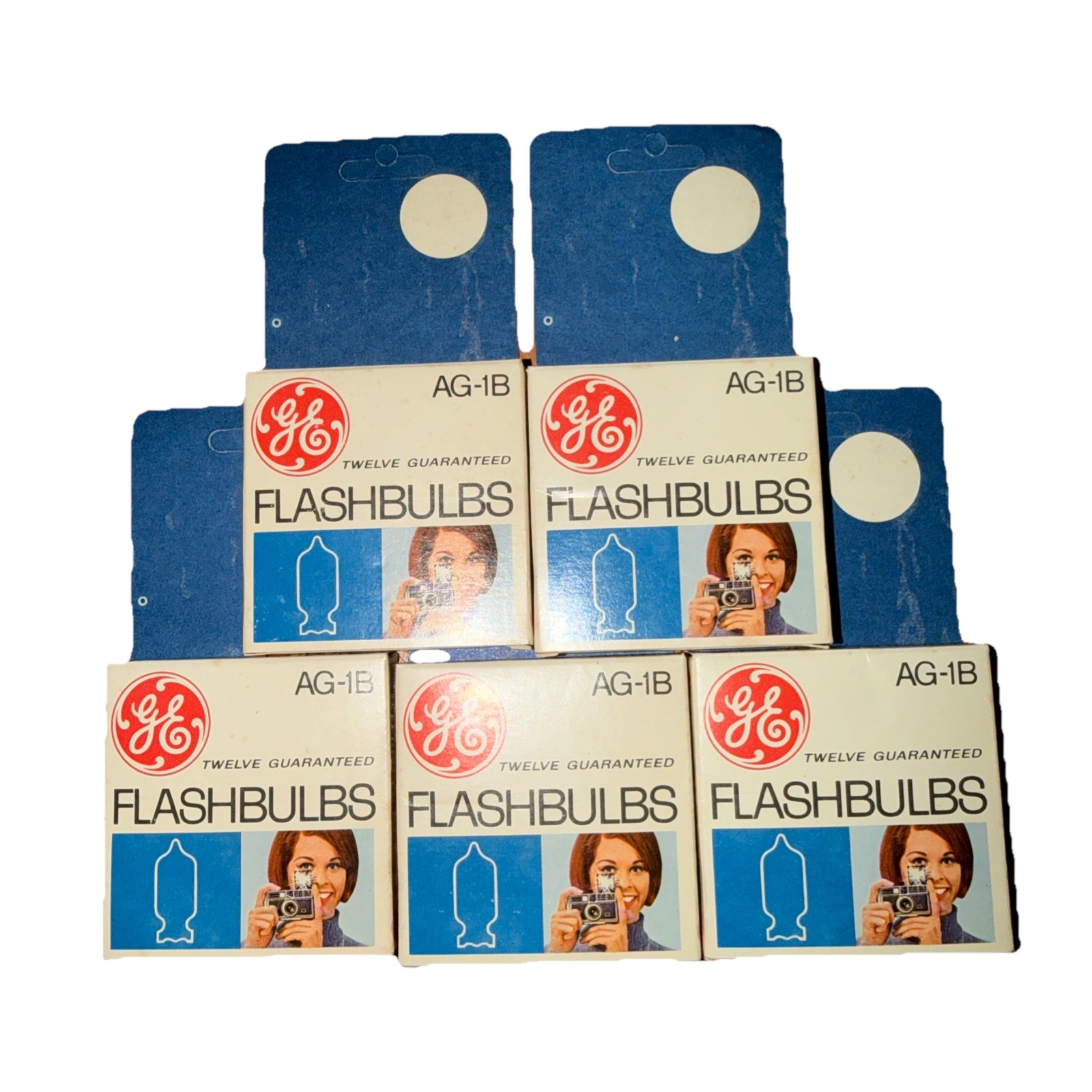 GE Flashbulbs AG1B Vintage- 5 Boxes = 60 Bulbs- Brand New