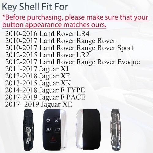 Key Fob Shell Case Replacement Fits for Range Rover Sport Evoque Model: Normal