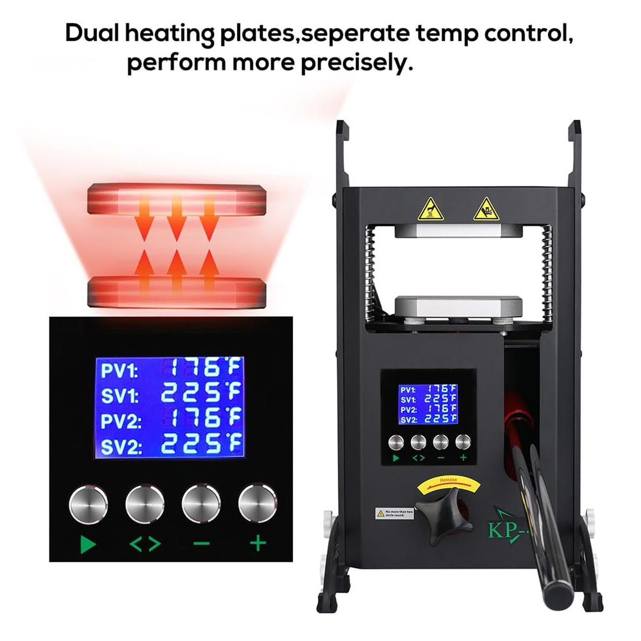 4 Ton Heat Press Machine Dual Heated Plates LCD Digital Control Press