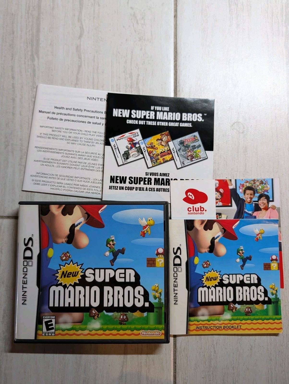 NO GAME New Super Mario Bros Nintendo DS Case Manual