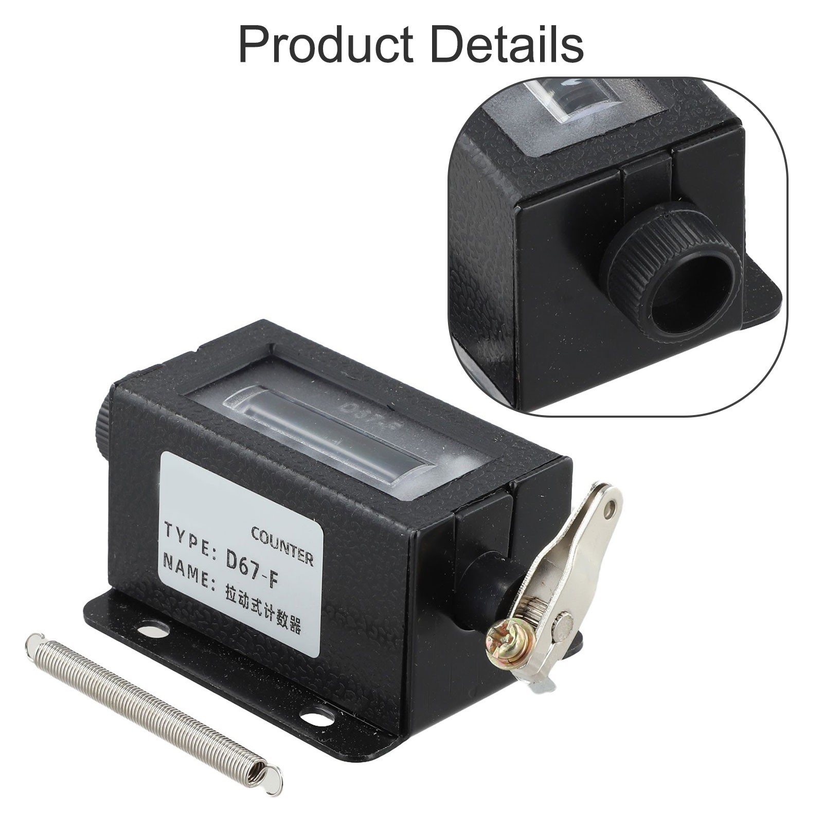 5 Digit Mechanical Mechanical Counter Counter D67-F Hand for pull Brand New