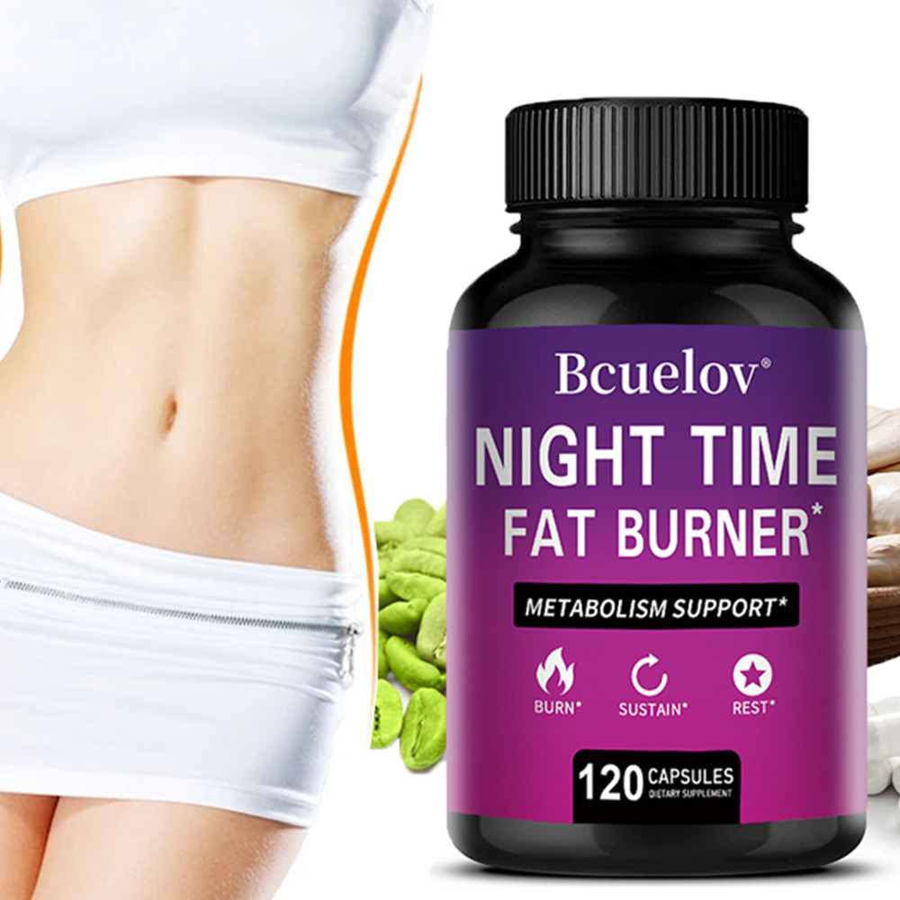 Nighttime Fat-Burning Capsules | Natural Plant Extracts | 120 Capsules