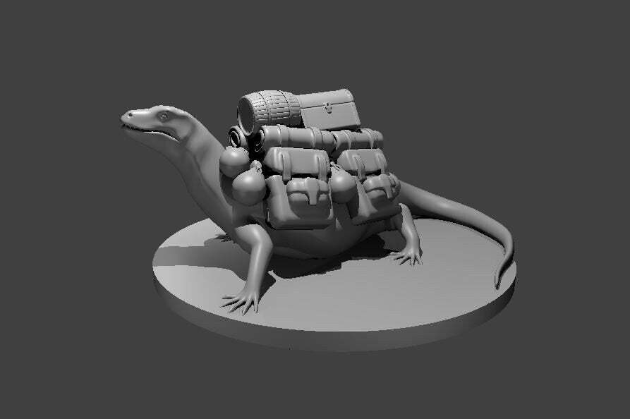 Giant Pack Lizard Mini - DND - Pathfinder - Dungeons & Dragons - RPG - Tabletop