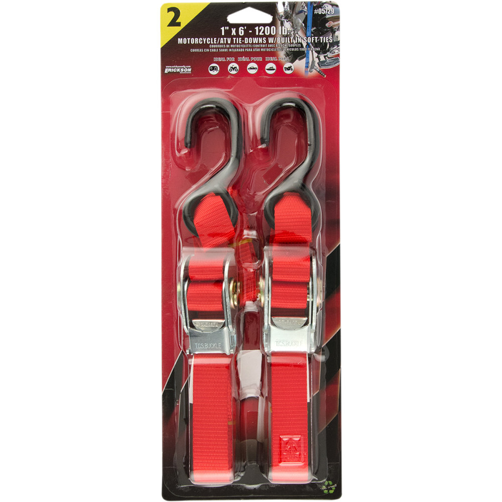 Erickson Over-Center Buckle Strap - 1" x 6' - Red | 05729