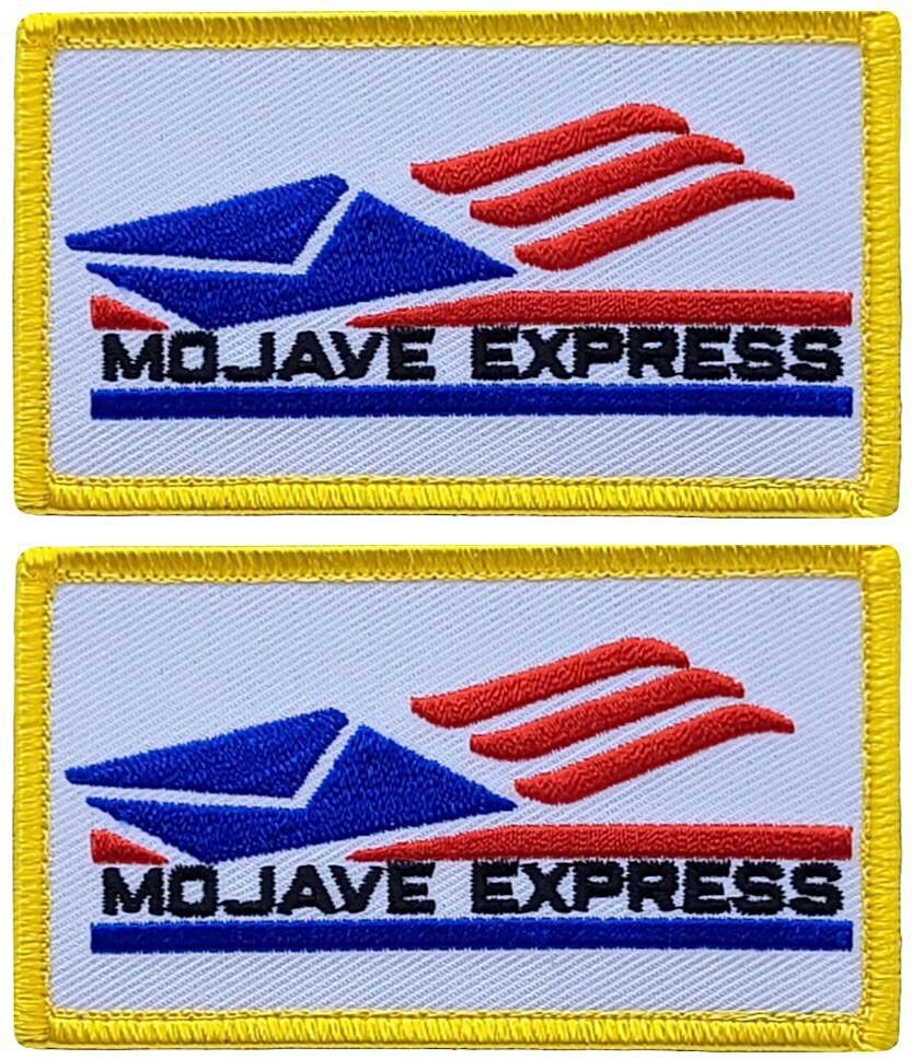 Mojave Express Fallout Game Courier Embroidered Patch -2PC IRON ON SEW  3.5"x2"