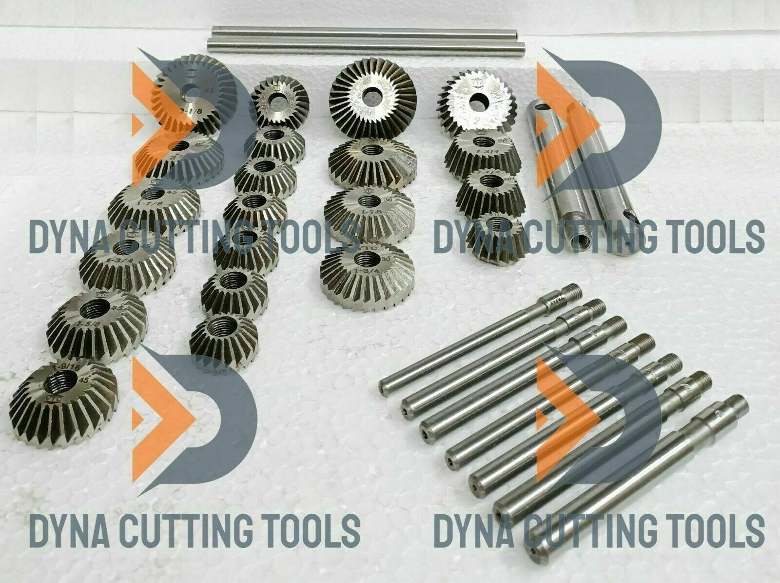 33x VALVE SEAT CUTTER SET HIGH CARBON STEEL 1.3/16" TO 2.1/8" 45 + 30 +70 Degree