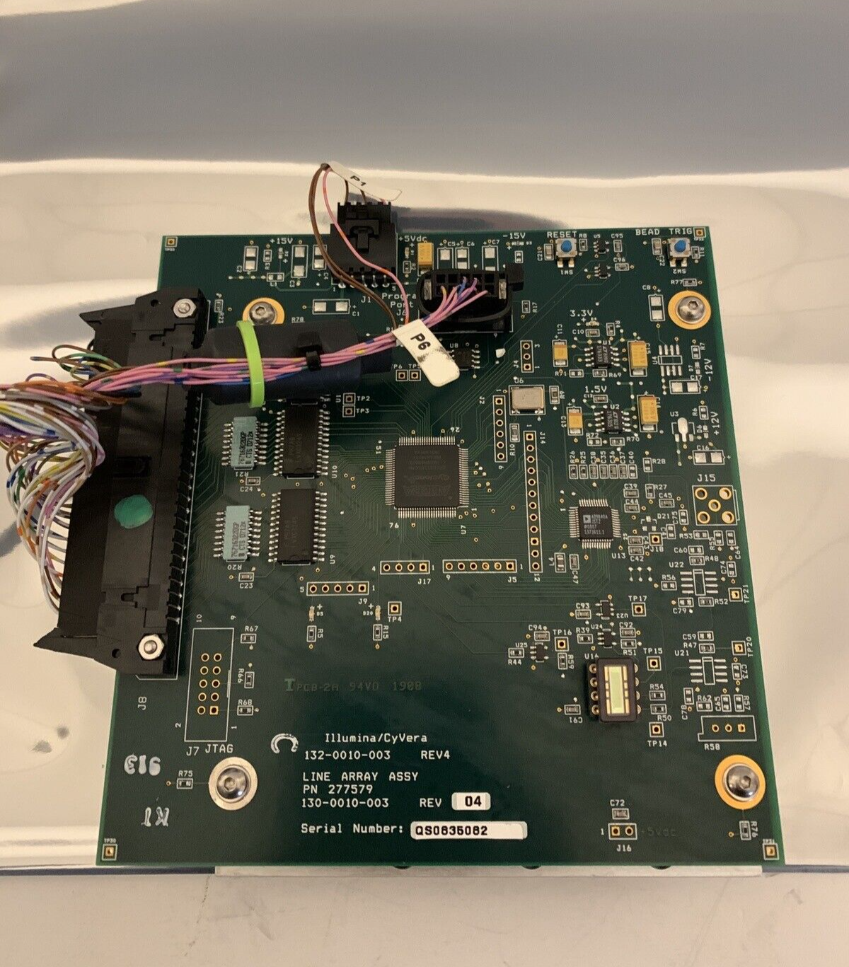 Illumina/Cyvera Line Array Camera 277579 with Main Circuit Board and Cables.