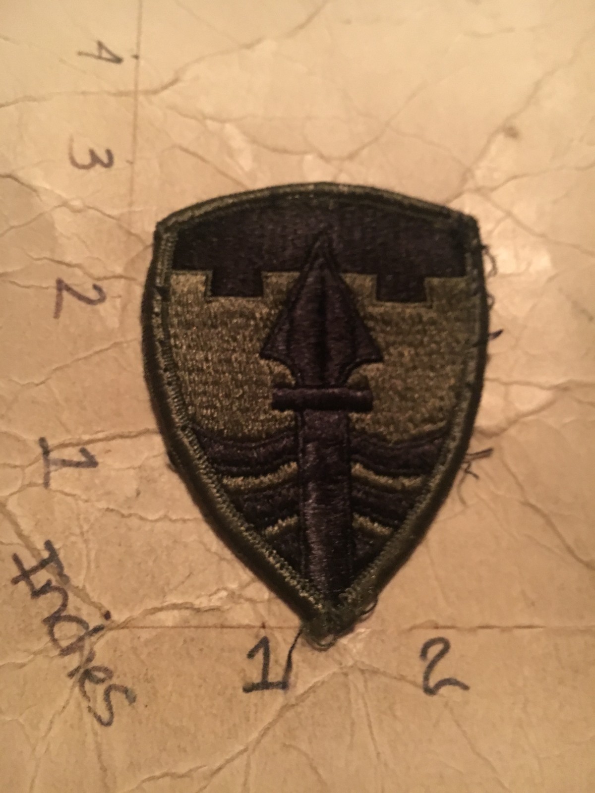 US Army 43rd M.P. Brigade m/e subdued patch 10/9/25