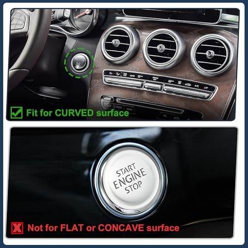 Universal Car Engine Start Stop Button Cover, Bling One Click Push Start