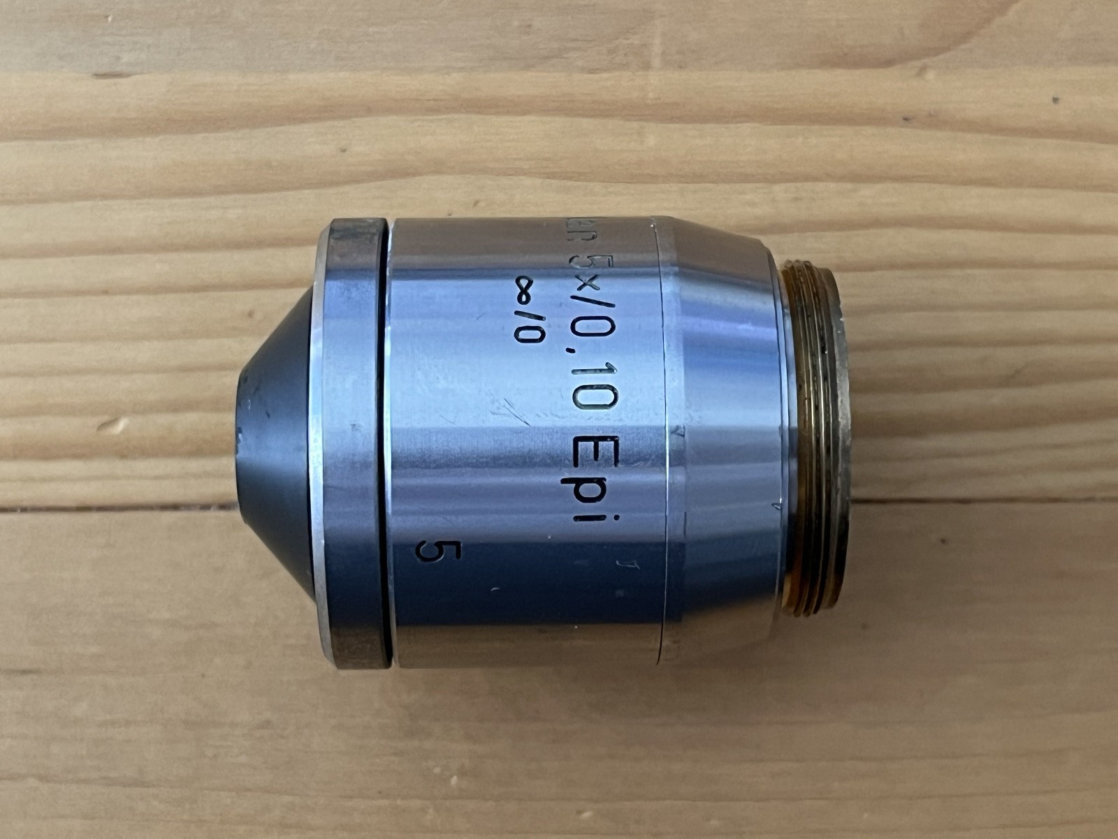 Reichert Austria 5 Plan 5x / 0.10 Epi Microscope Objective Lens