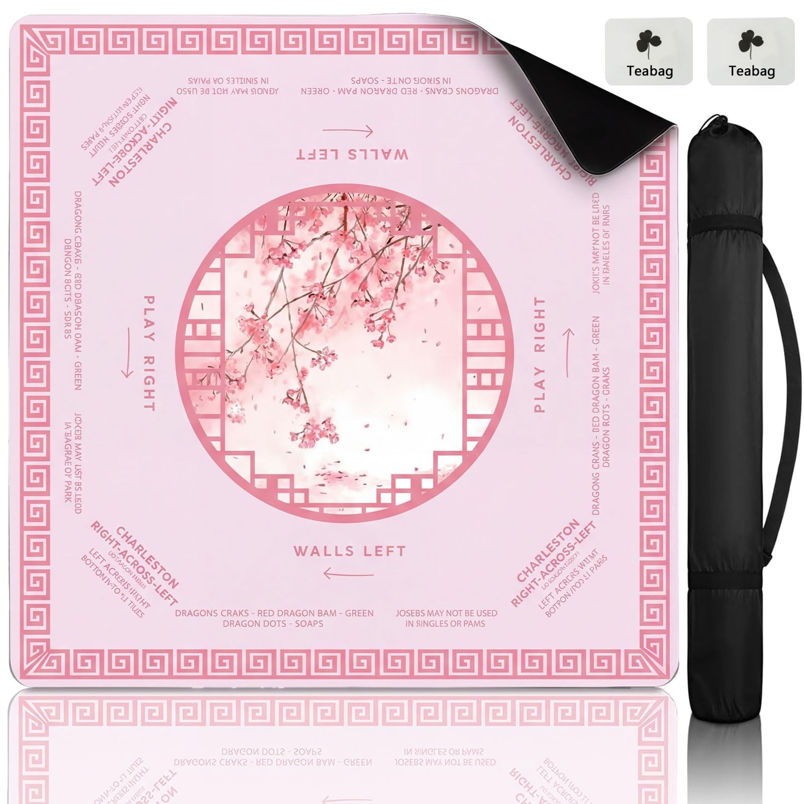 Mahjong Mat for Table Non Slip Noise Reduction 3mm - 31.4x31.4 Inch for Ameri...
