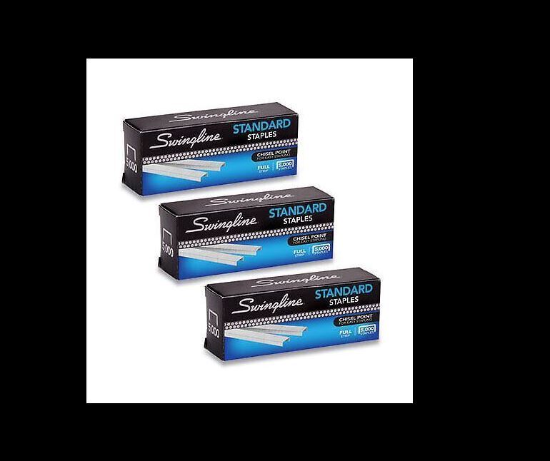 3PK Kensington S7035104 S.f. 1 Standard Staples, 0.25" Leg, 0.5" Crown, Steel,