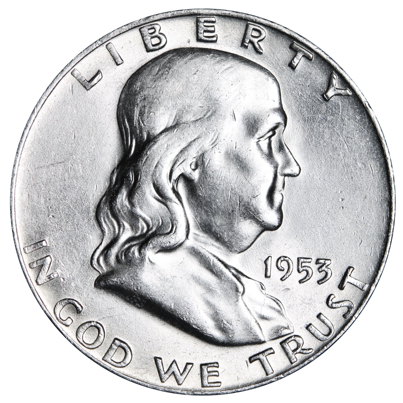 1953-D Franklin SILVER Half Dollar XF/AU Nice Coin! Complete Your Album!
