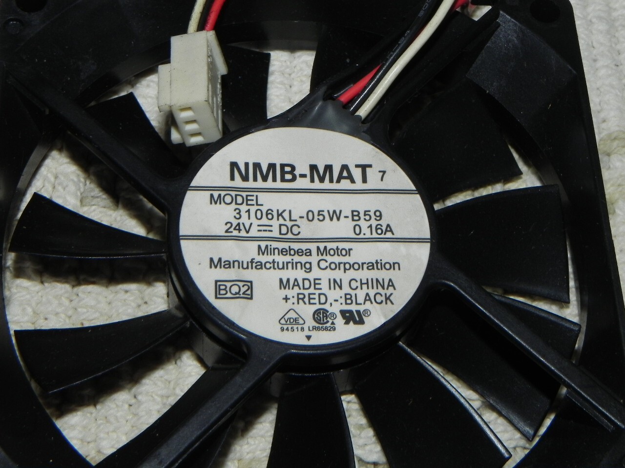 Minebea Motor NMB-MAT 3106KL-05W-B59 24V=DC 0.16A