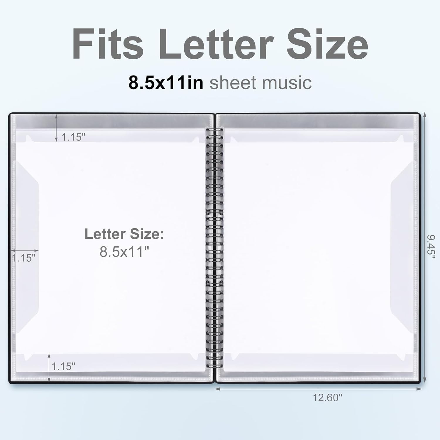 Sheet Music Folder Premium Folder Organizer for Black 1 Pack