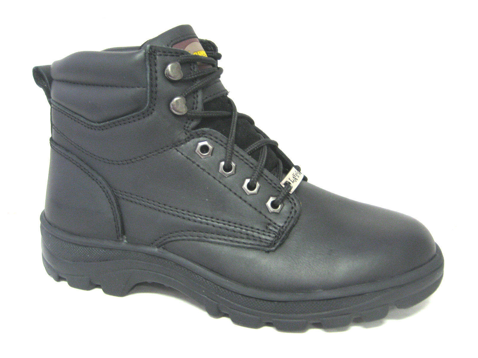 Vegace - La Vega Men Black Leather 6" Hiking Work Boot Oil Slip Resistant 6514