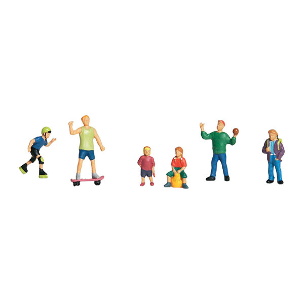 Woodland Scenics ~ HO Scale People Figures ~ Kids at Play ~ 6 Pieces ~ A1830
