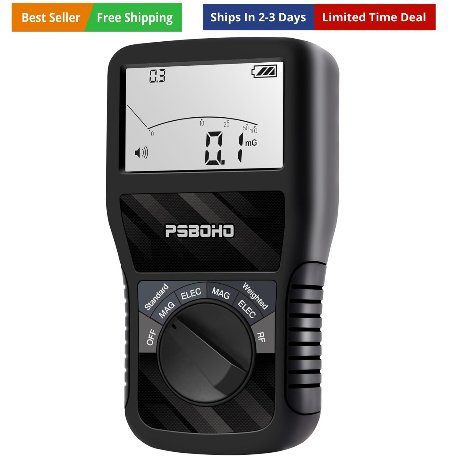 EMF Meter, 3-in-1 Multi-Field Electromagnetic Radiation Detector for EF RF MF...