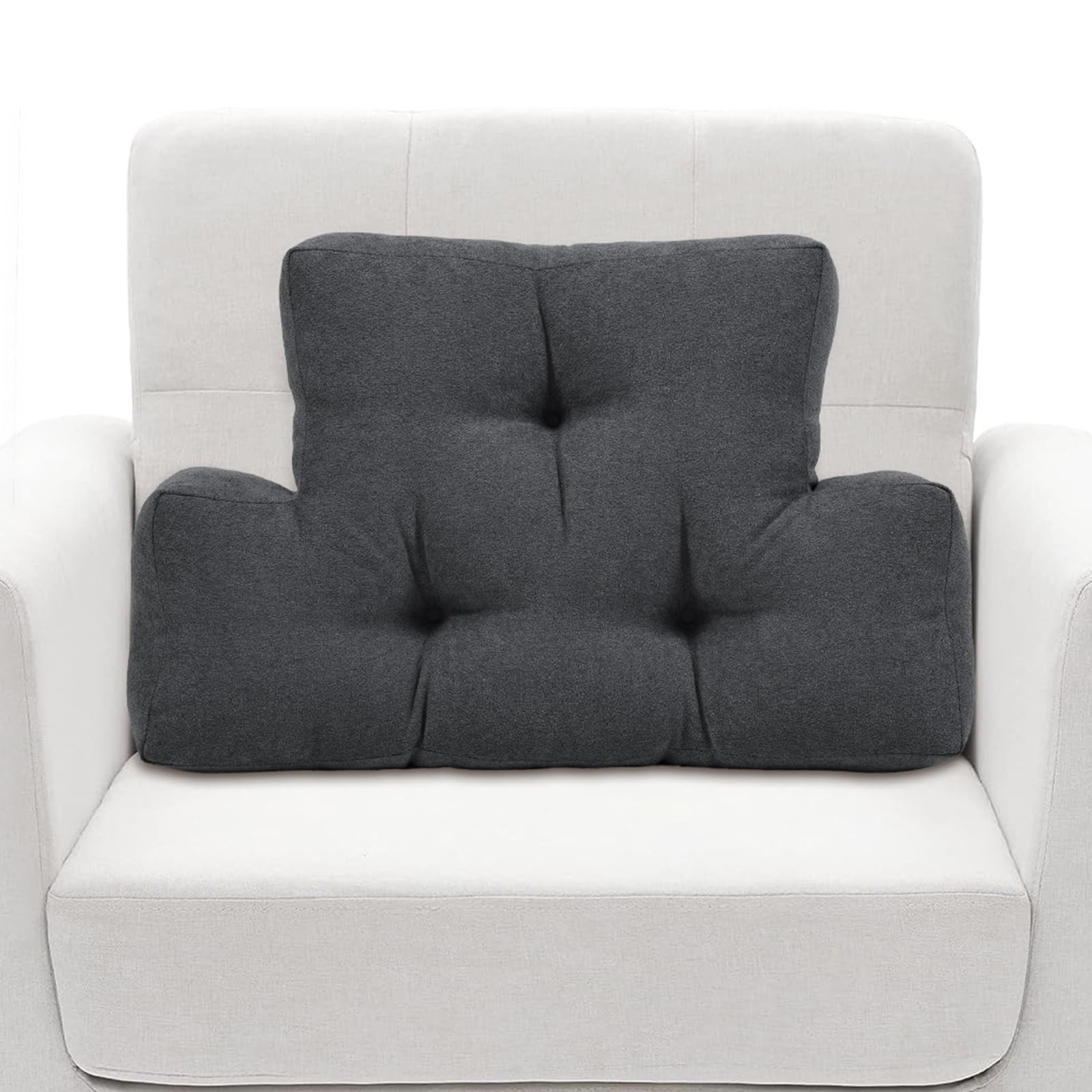 TANYOO Back Pillow for Recliner Lumbar Support Soft Medium, Dark Grey