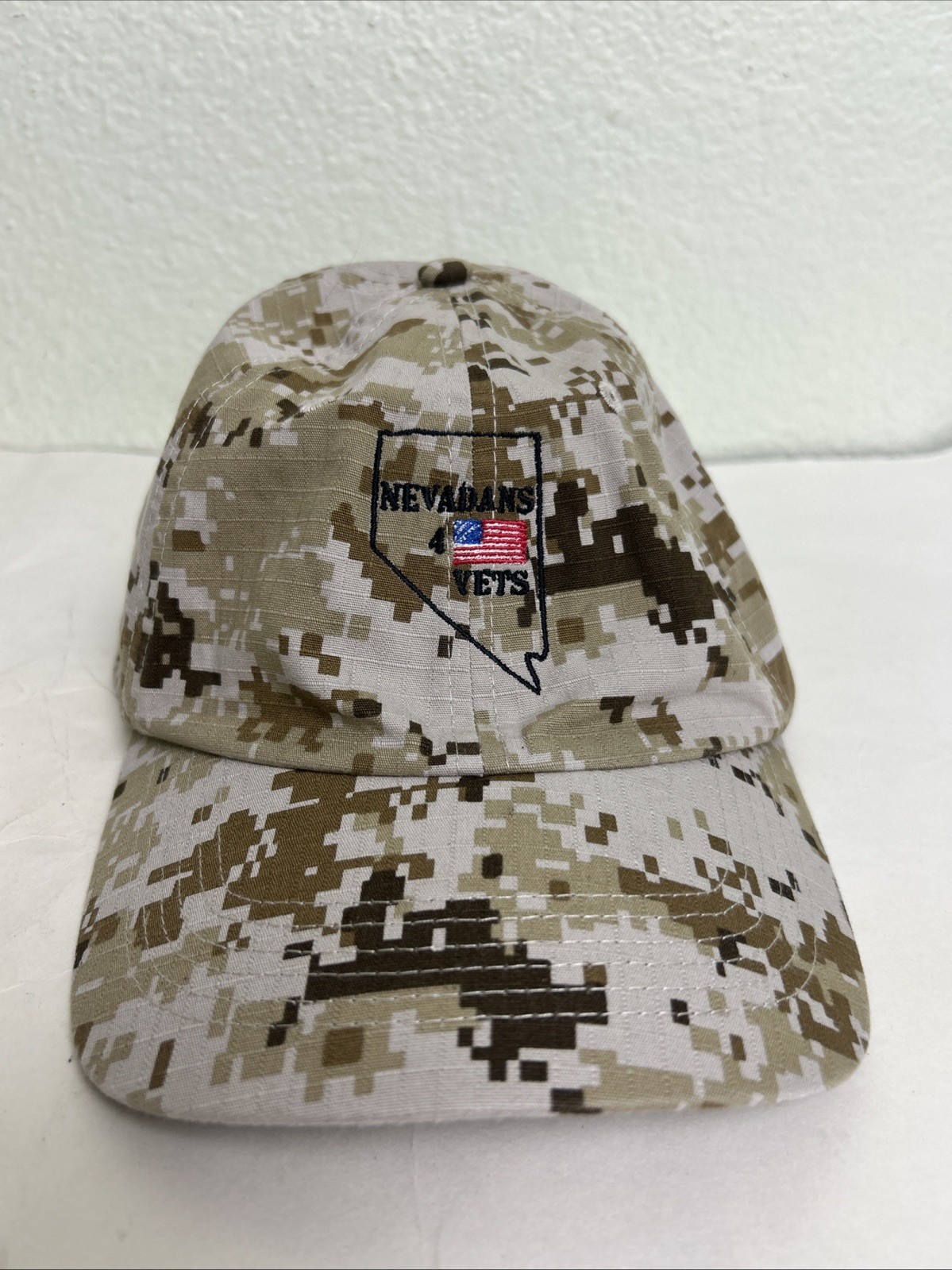 Nevadans 4 Vets Digi Camo Strapback Hat Hook Loop Port Authority