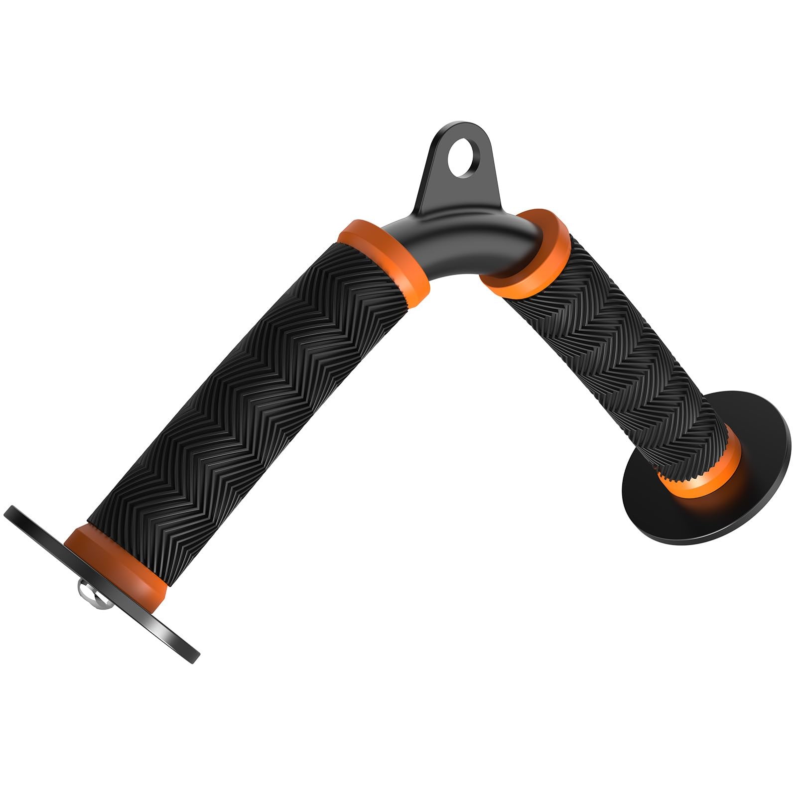 Orange Tricep V Bar Cable Attachment Gym Home Workouts Pull Down NonSlip Grip