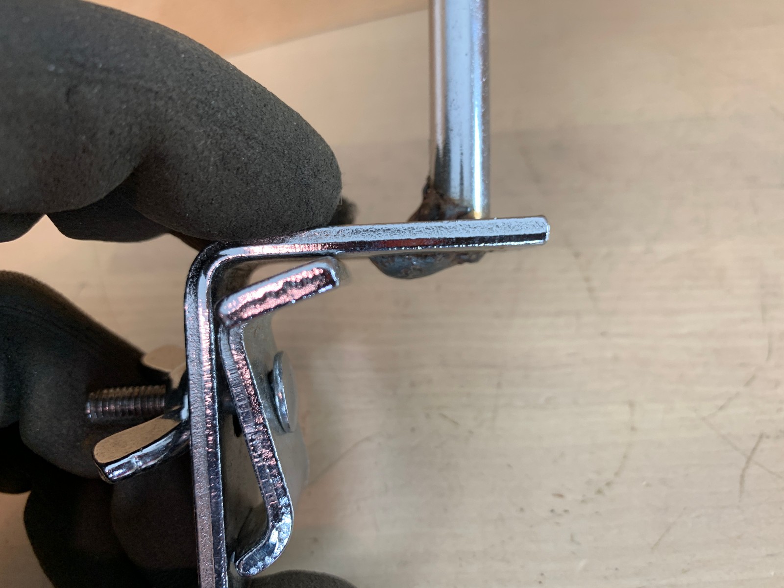 DANMAR Hoop Clamp Percussion Post Arm Mount Holder Part 90-Degree Angle - Modded