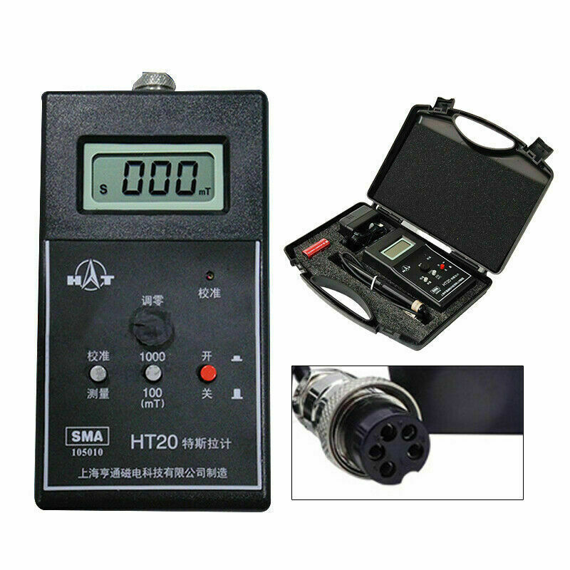 Handheld Digital Gauss Meter Surface Magnetic Field Tesla Tester Flux Meter HT20
