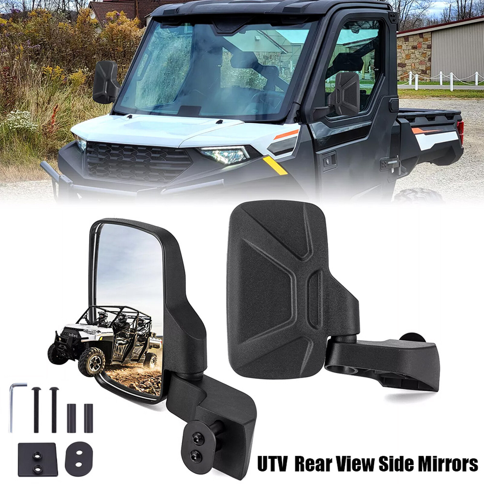 Door Mounted Side Mirrors 2889241 Fit For Polaris Ranger XP 1000 Crew 2018-2025