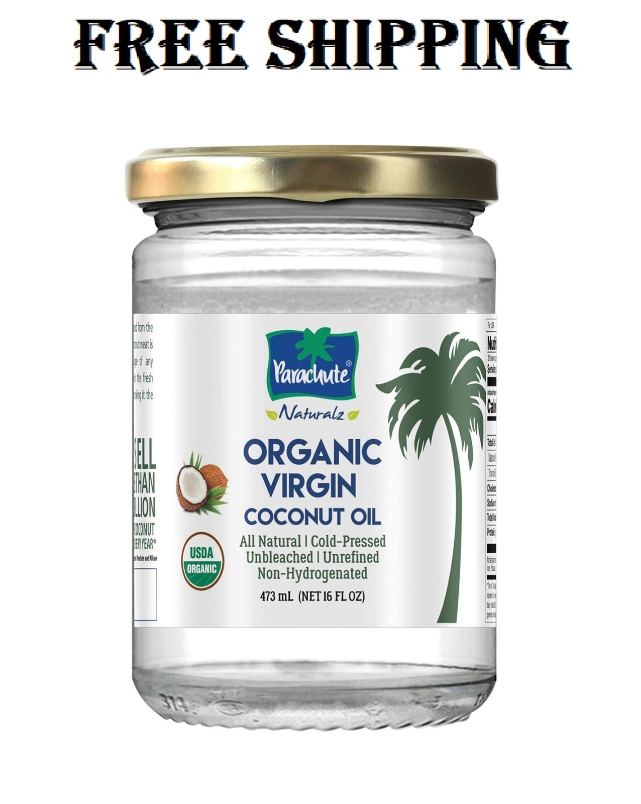 Aceite De Coco Organico Extra Virgen Para Cabello Piel Comestible Natural Virgin