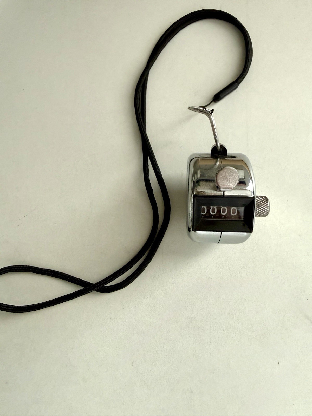 Metal Hand Held Manual Tally Counter- 4 Digit- With Finger Loop Clicker