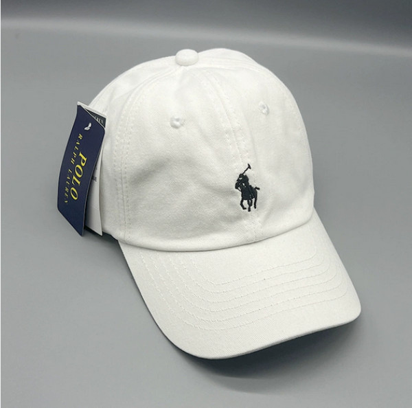 POLO Cotton Chino Adjustable Buckled Strap Curved Brim Ball Cap US STOCK