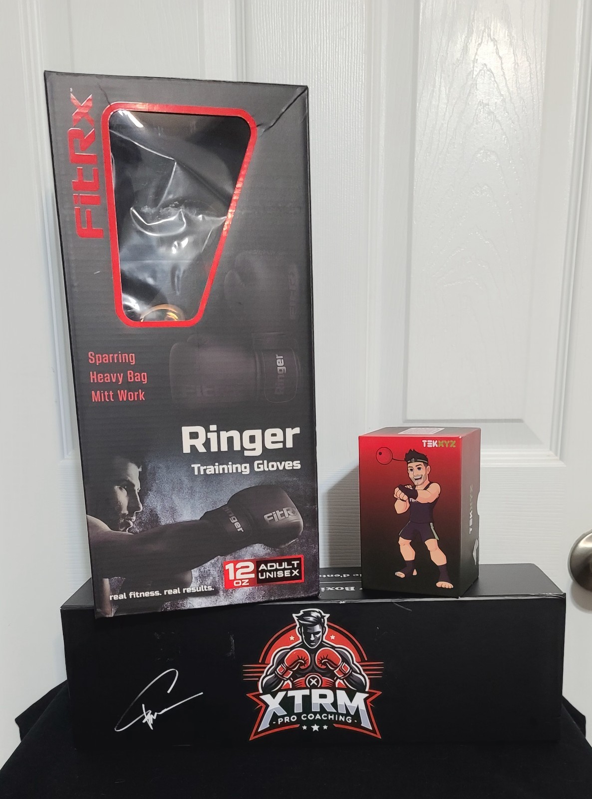 5pc Boxing Bundle: Gloves, Shadow Boxing, Wand Reflex Ball, Wrist Train, Massage