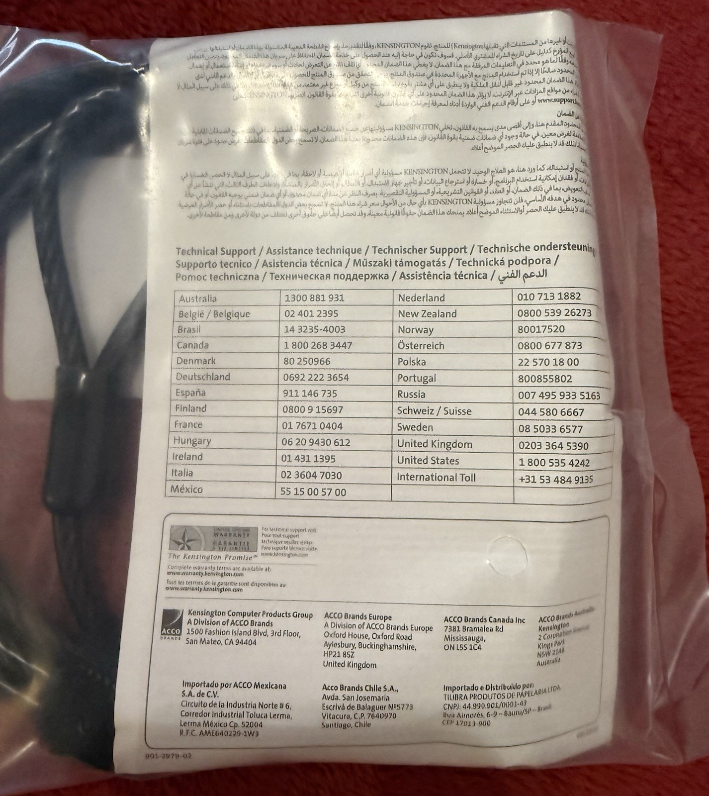 Kensington Laptop Computer MicroSaver Security Cable W/lock +Key #K65042M NEW