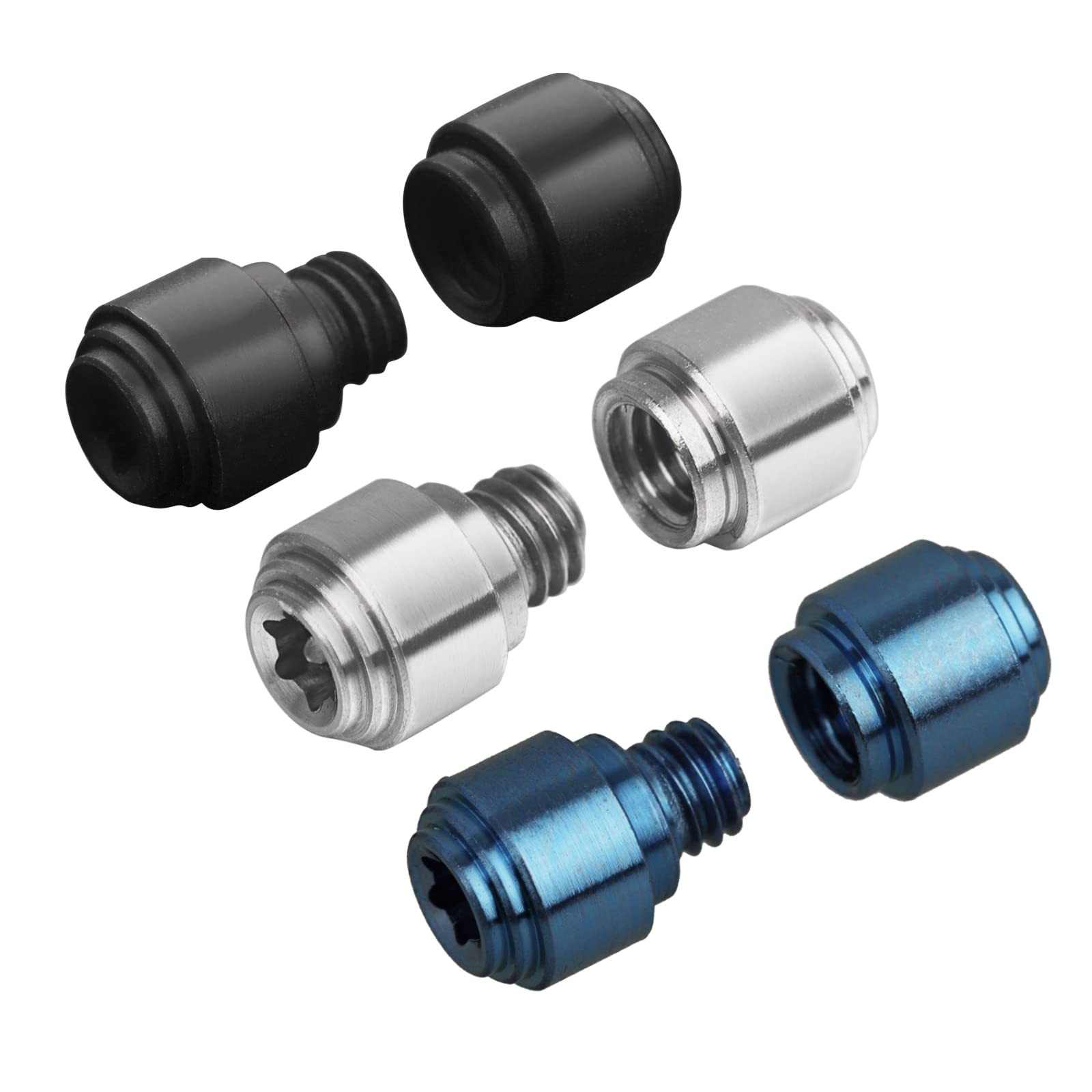 3 Packs Custom Thumb Studs, Replacement Titanium Black, Sliver, Blue