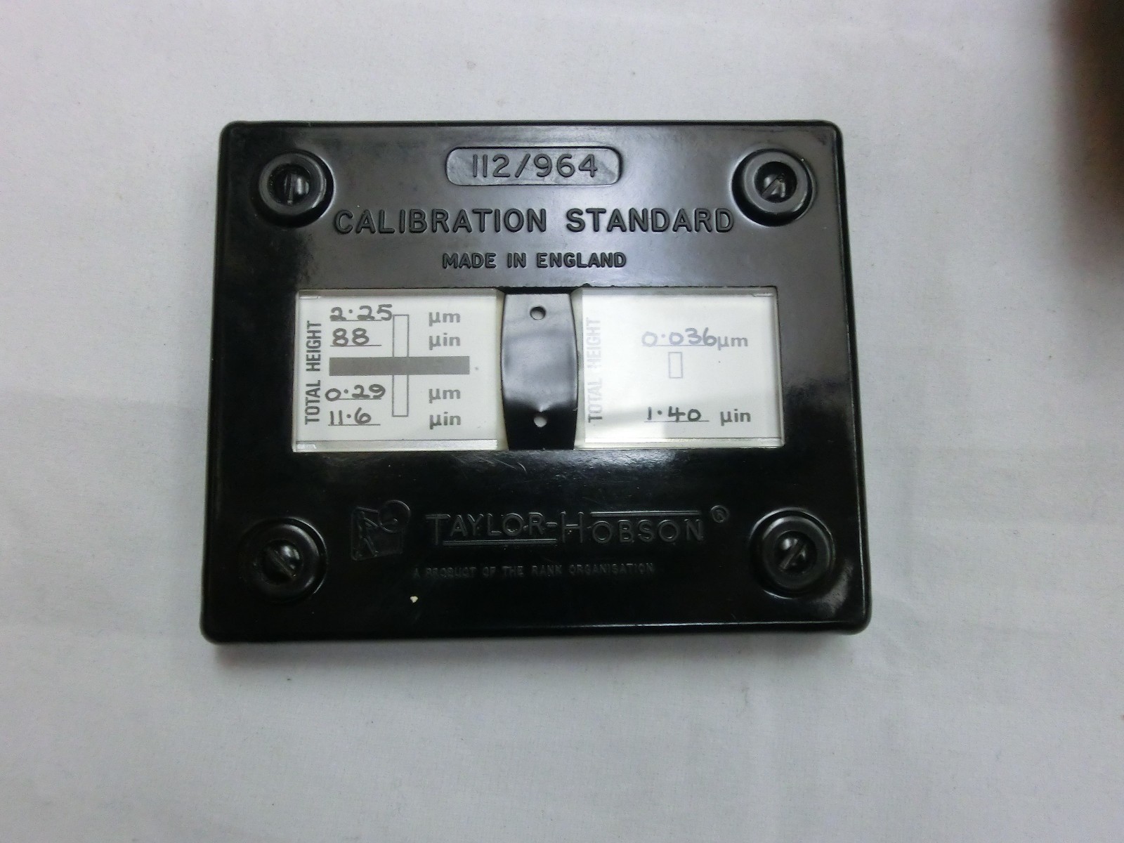 Calibration standard, Rank Taylor Hobson