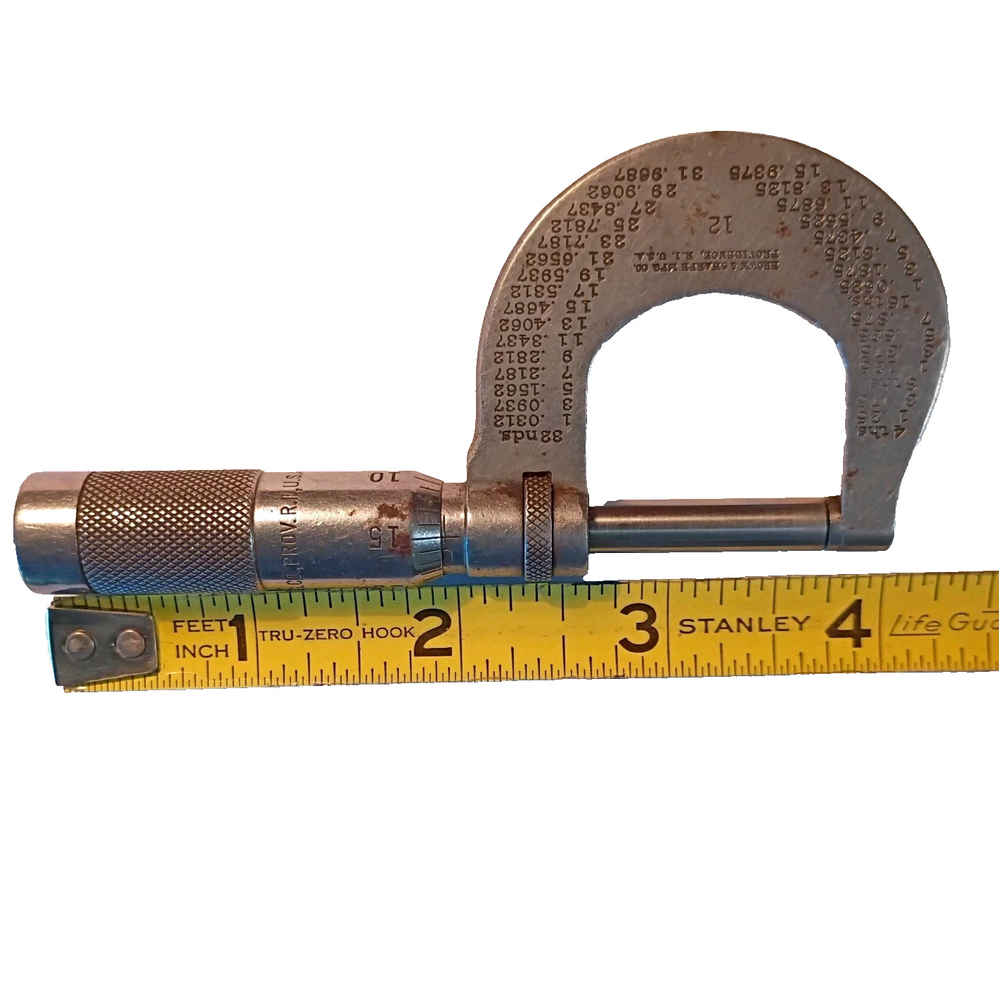 Brown & Sharpe No. 12 Micrometer .001 Grads Original Vintage USA Compact Design