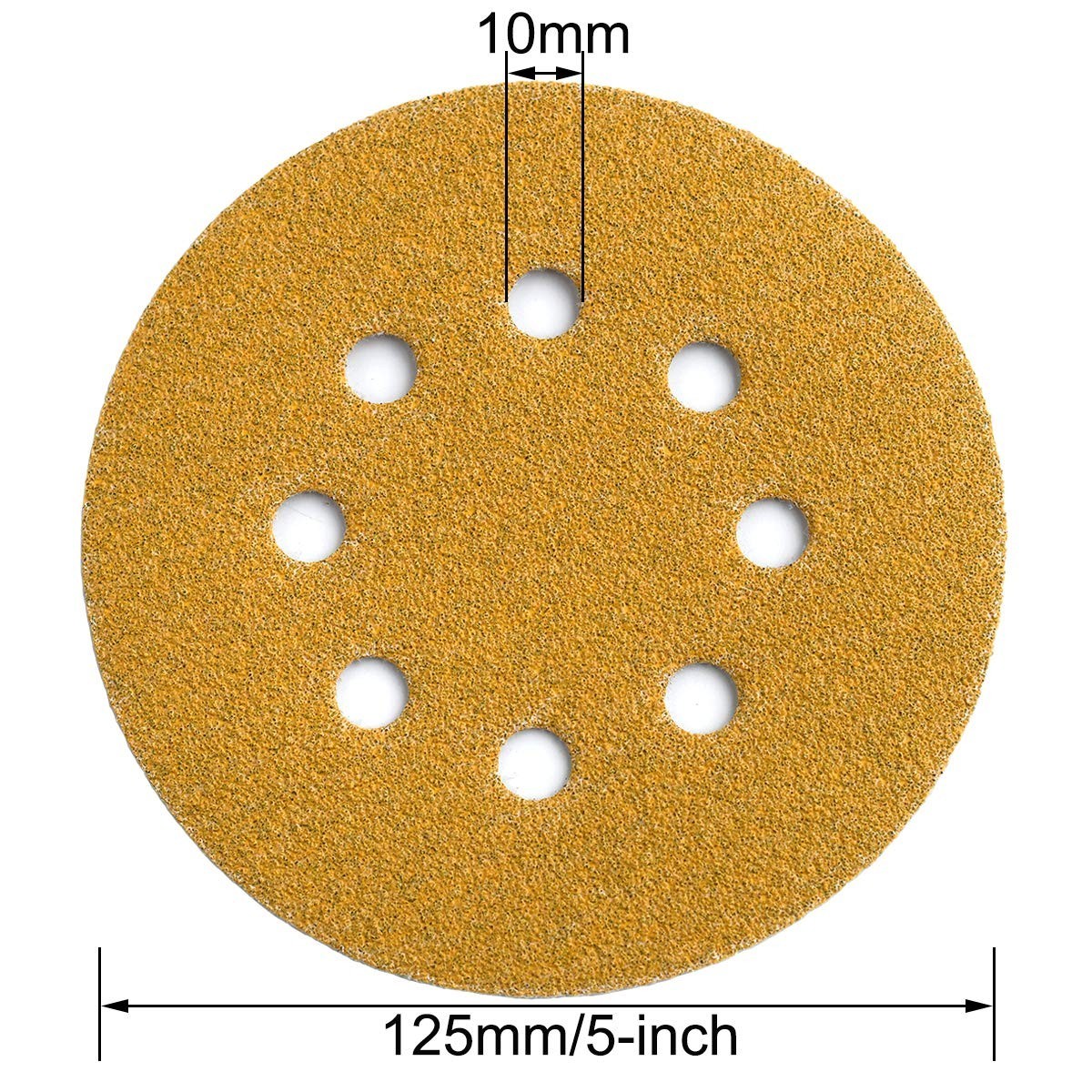 5-Inch 60-Grit Hook & Loop Sanding Discs, 100-Pack