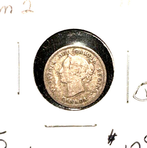 Canada 1880 H five cents KM 2 VF   (1)