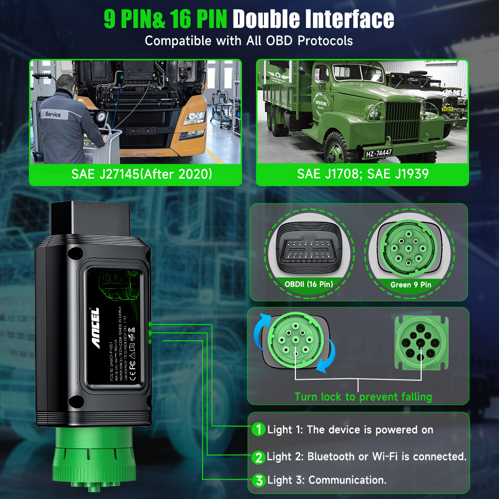 for Cummins CAT Engines DPF Regen Tool Heavy Duty Truck Scanner OBD2 Code Reader