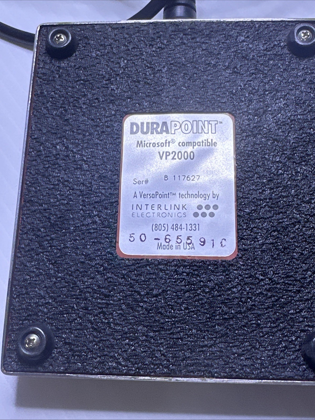 NEW DURAPOINT VP2000 INDUSTRIAL MOUSE - Untested