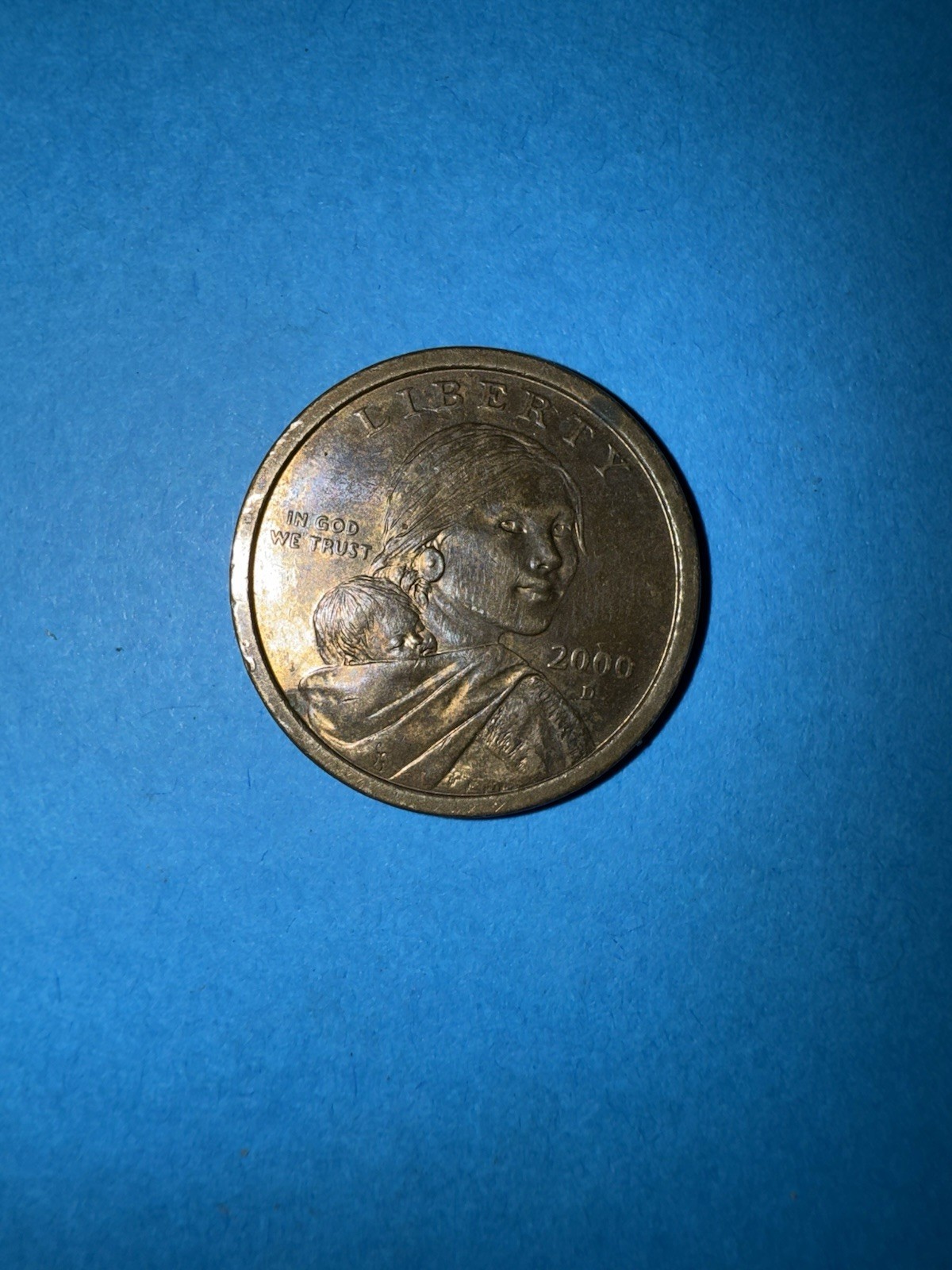 2000-D Sacagawea One Dollar Coin US Liberty - Not Cleaned - 7.78 grams