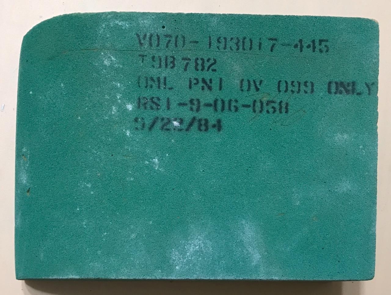 NASA Space Shuttle Fit Check Tile, Challenger OV 099 Only Wings Lower Elevon