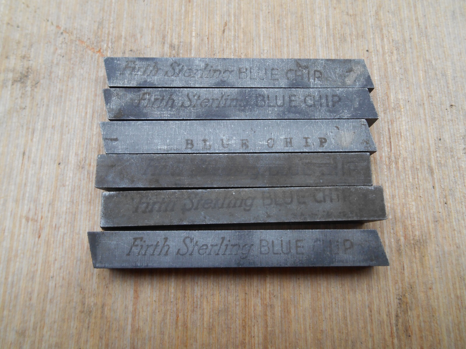 FIRTH STEARLING BLUE CHIP  HSS LATHE TOOL BITS , 3/8" x 3/8" x 3" , LOT OF 6