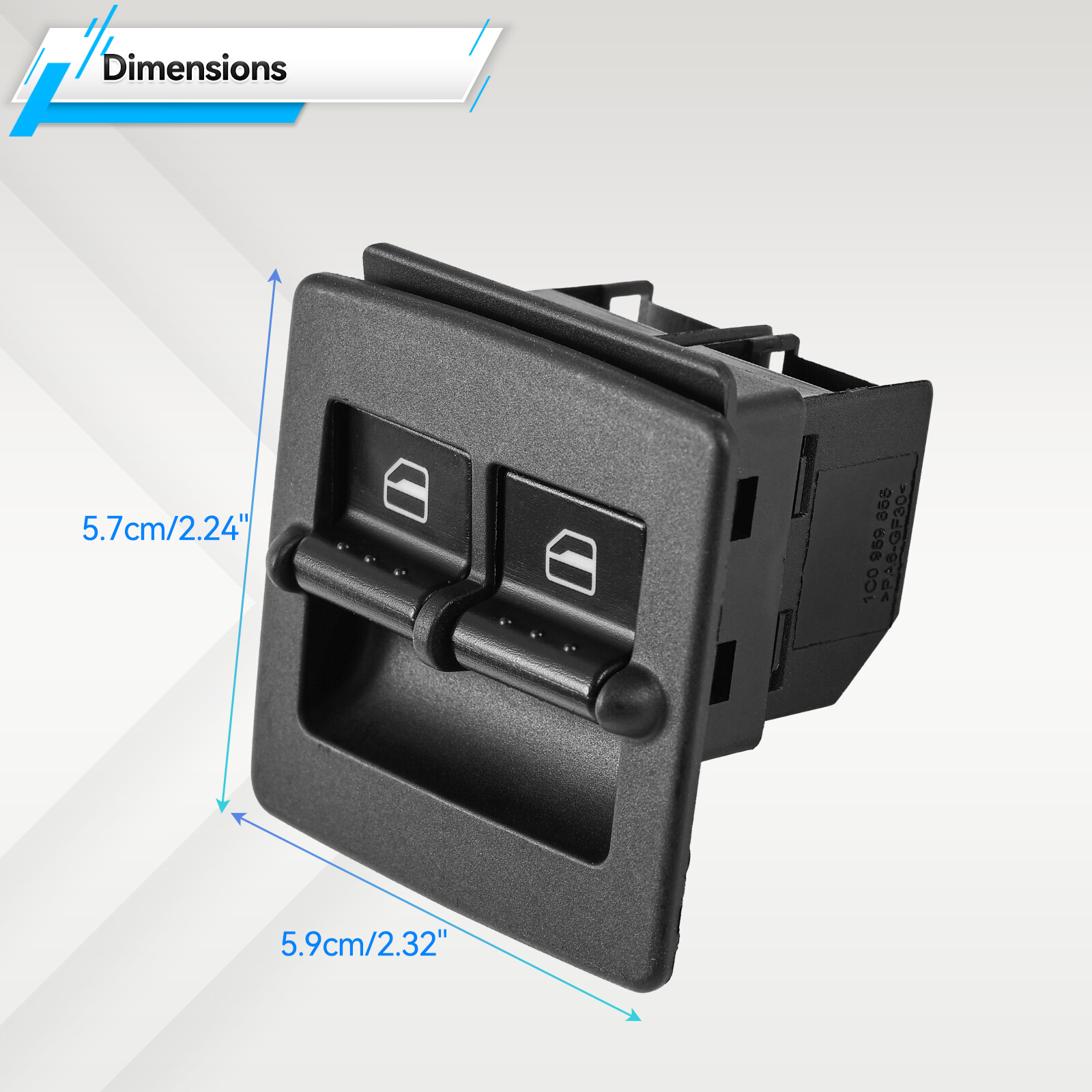 For 1998-2010 VW Beetle 1C0959527 Front Driver Side Power Window Master Switch
