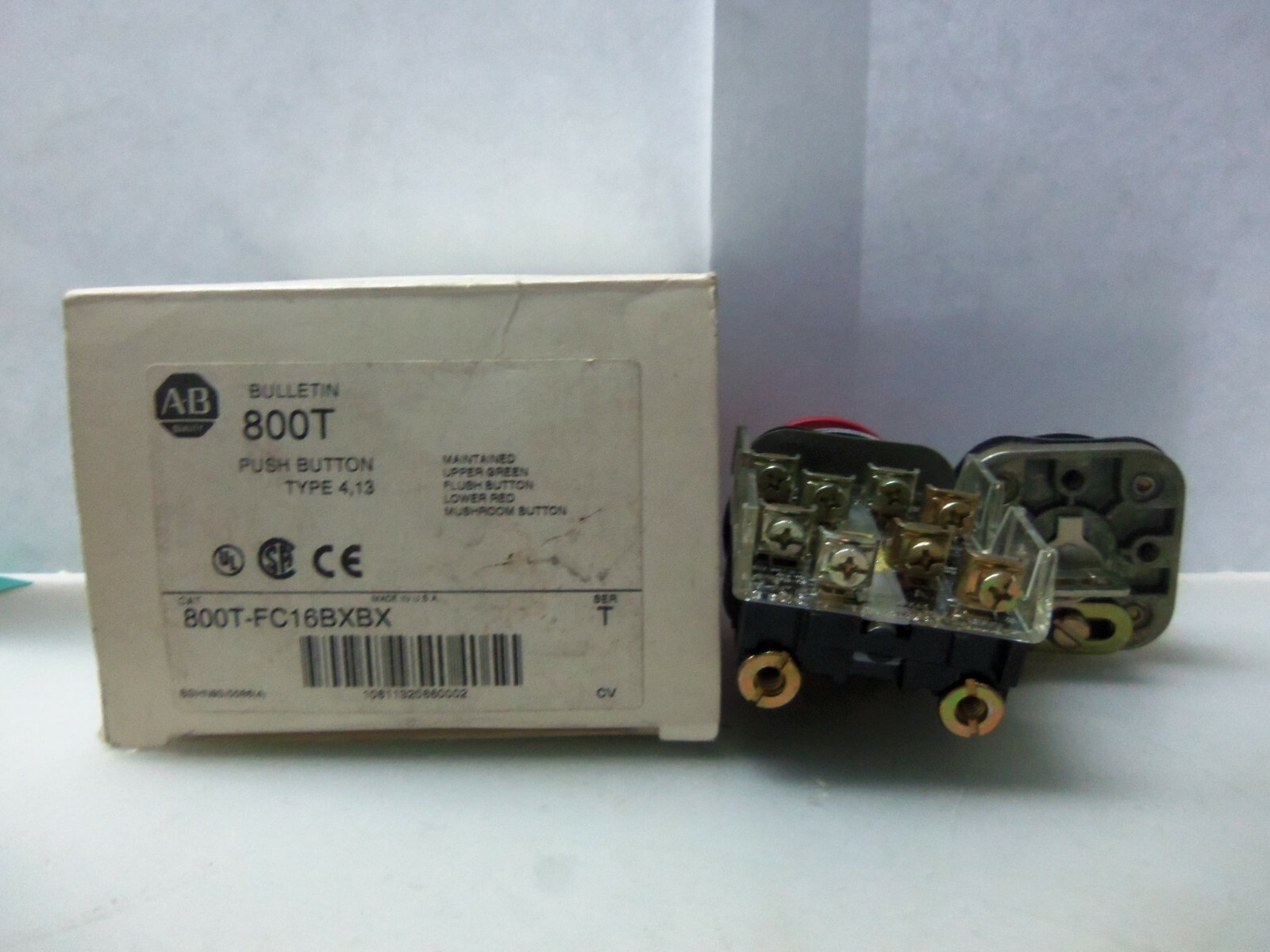 New Allen Bradley 800T-FC16BXBX 800TFC16BXBX Push Button Series T NIB