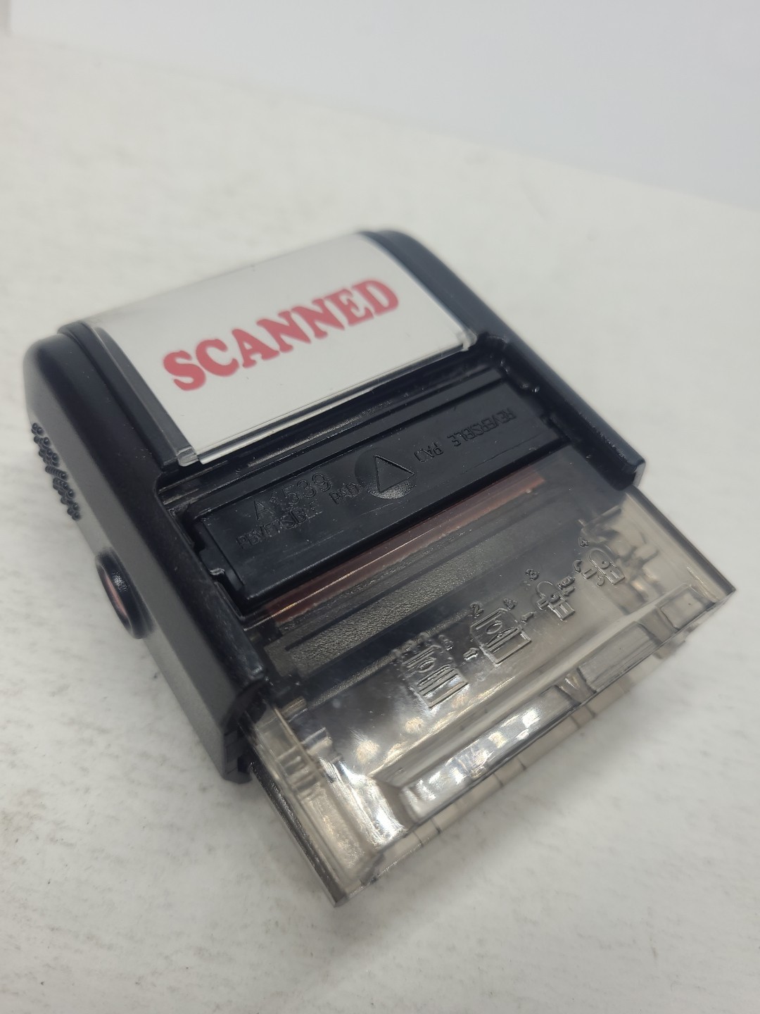 Self-inlimg Stamper "SCANNED" Red Ink