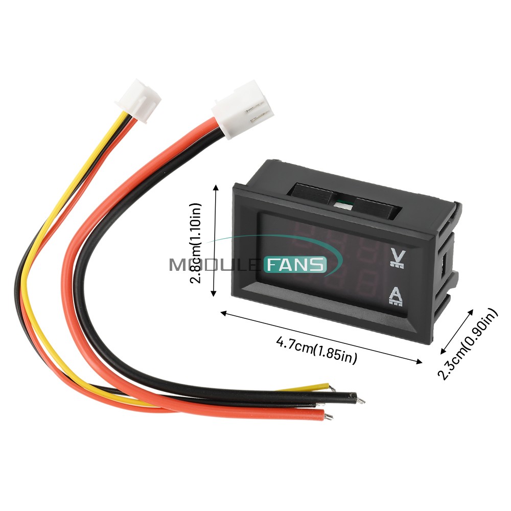DC 100A Voltmeter Ammeter Volt Amp Meter Voltage Current Tester with Shunt